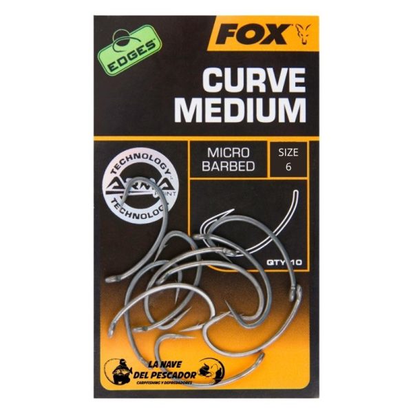 ANZUELO CURVE MEDIUM SIZE 6 FOX