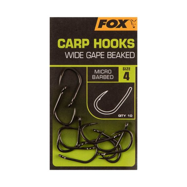 CARP HOOKS WIDE GAPE BEAKED N2 FOX