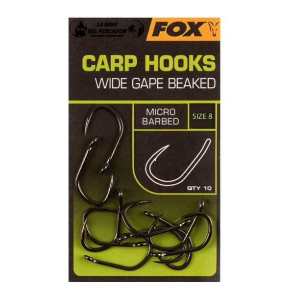 CARP HOOKS WIDE GAPE BEAKED SIZE 8