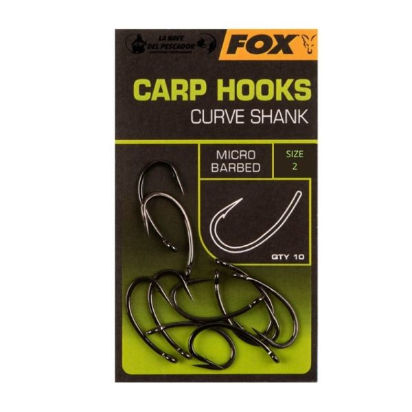 CARP HOOKS CURVE SHANK SIZE 2