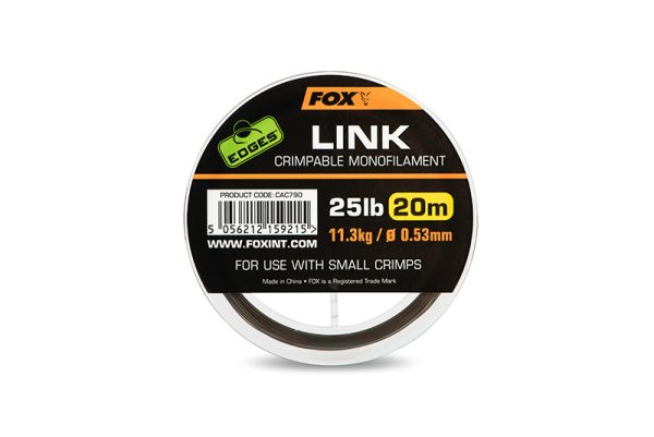 LINK CRIMPABLE MONOFILAMENT 25LB 20M