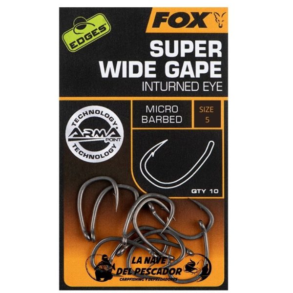 MICRO BARBED SUPER WIDE GAPE SIZE 5 FOX