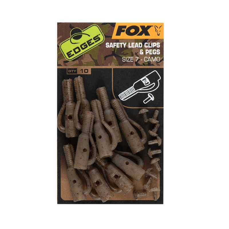 SAFETY LEAD CLIPS & PEGS SIZE 7 FOX