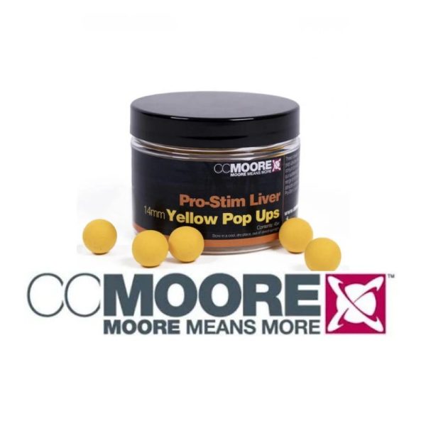 PRO STIM LIVER POP UPS YELLOW 14MM