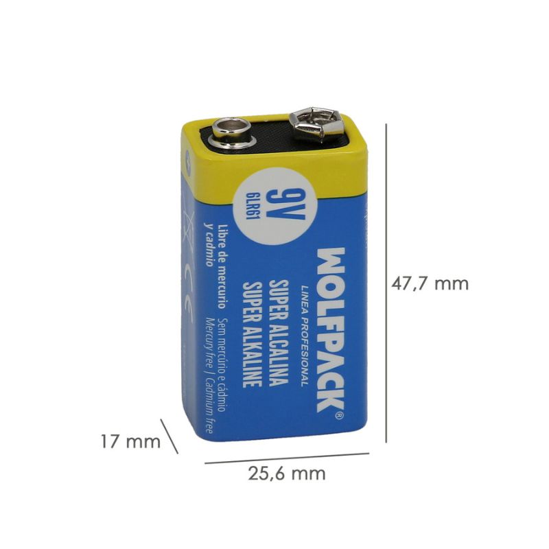 WOLFPACK ALCALINA 6LR61 9V PILA Imagen 2