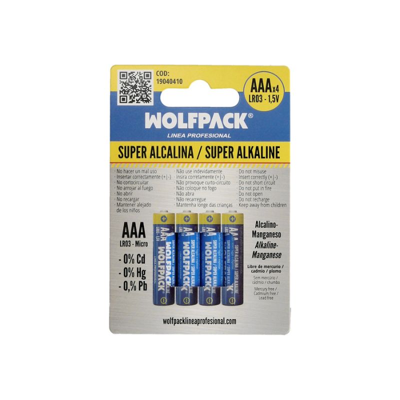 WOLFPACK ALCALINA AAA LR03 MICRO 1,5V Imagen 5