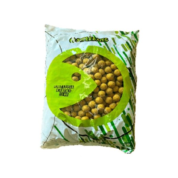 SUPERBAITS BOILIES 20MM PIÑA BANANA 5KG