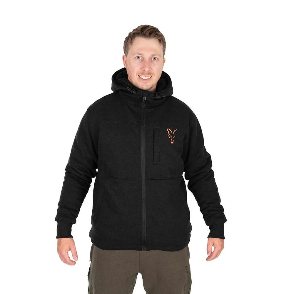 Sudadera fox sherpa negranaranja tienda carpfishing 6509867