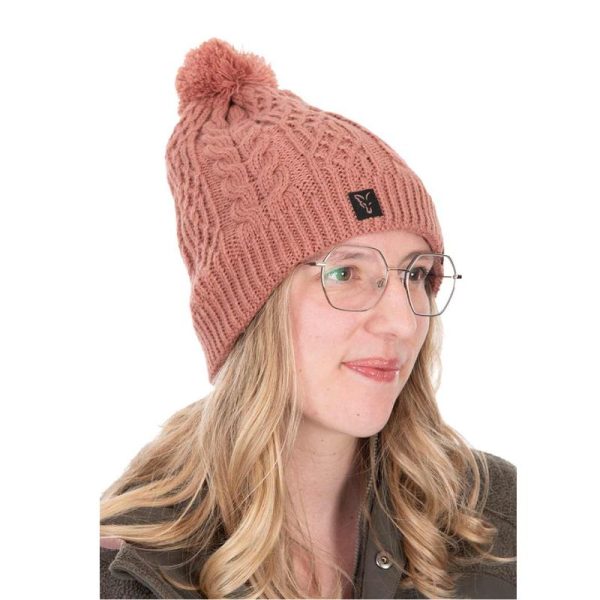 FOX WOMEN CABLE KNIT BOOBLE PINK