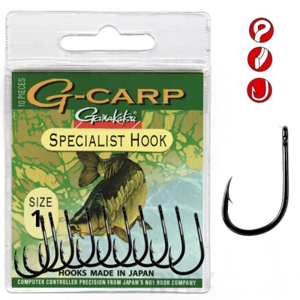 GAMAKATSU G CARP SPECIALIST HOOK SIZE 1