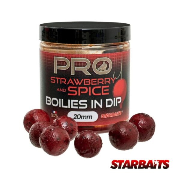 STRAWBERRY AND SPICE BOILIES IN DIP 20MM