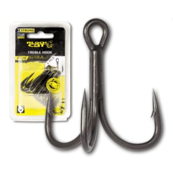 BLACK CAT TREBLE HOOK 1/0 5PCS
