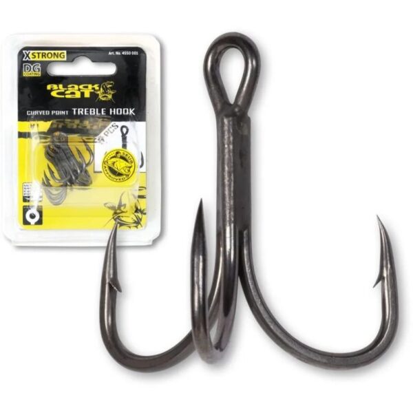 BLACK CAT TREBLE HOOK 4/0 DG 5PCS