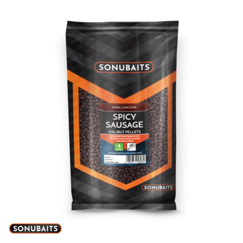 SONUBAITS PELLETS 4MM SPICY SAUSAGE 900G