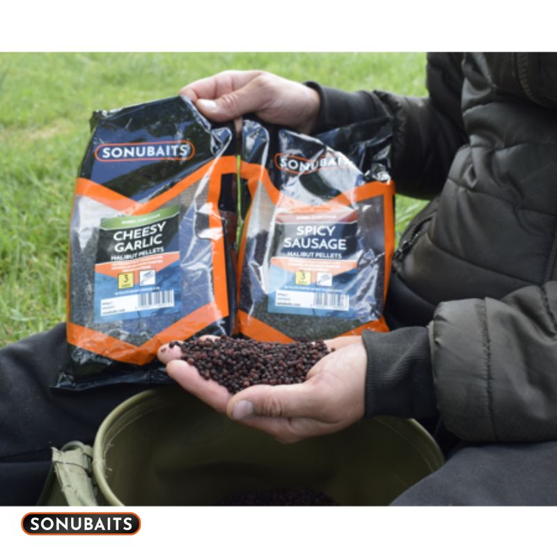 SONUBAITS PELLETS 6MM SPICY SAUSAGE 900G Imagen 4