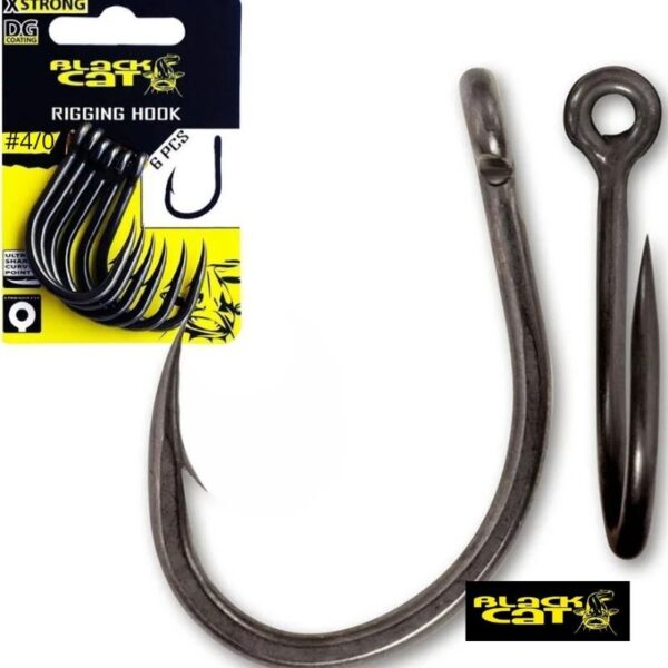 BLACK CAT RIGGING HOOK 4 0 6PCS