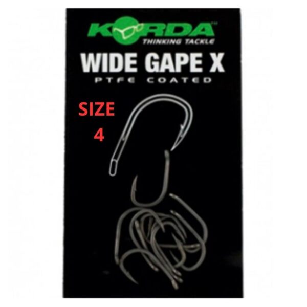 KORDA WIDE GAPE X MICRO BARBED 4   QTY10