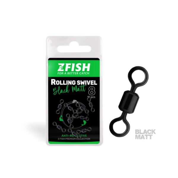 ZFISH ROLLING SWIVEL BLACK MATT SIZE 8