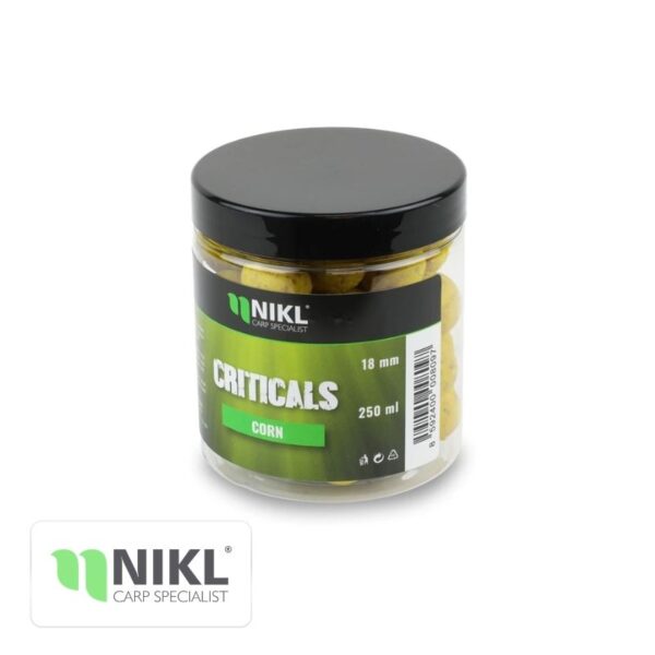 NIKL CRITICALS BOILIES CORN 18MM 250ML