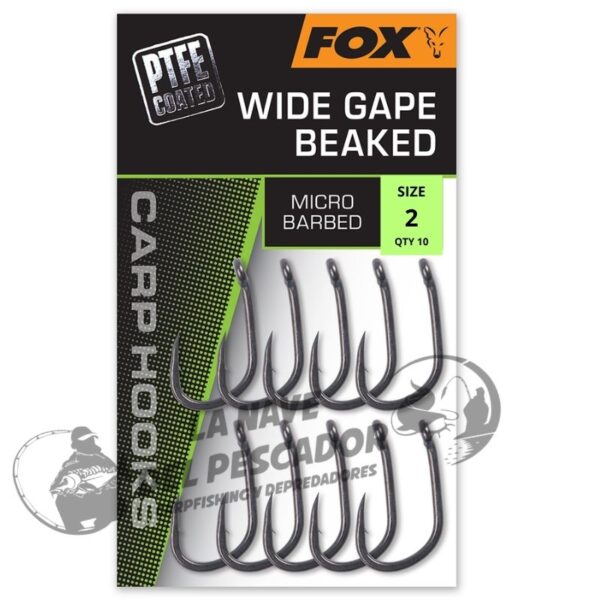 FOX CARP HOOKS WIDE GAPE BEAKED SIZE 2