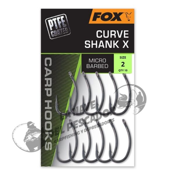 FOX CARP HOOKS CURVE SHANK X SIZE 2