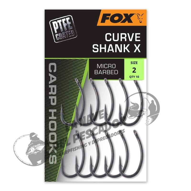FOX CARP HOOKS CURVE SHANK X SIZE 2
