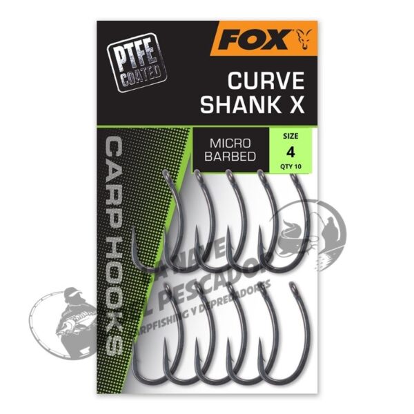 FOX CARP HOOKS CURVE SHANK X SIZE 4