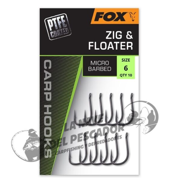 FOX CARPHOOKS ZIG & FLOATER SIZE 6