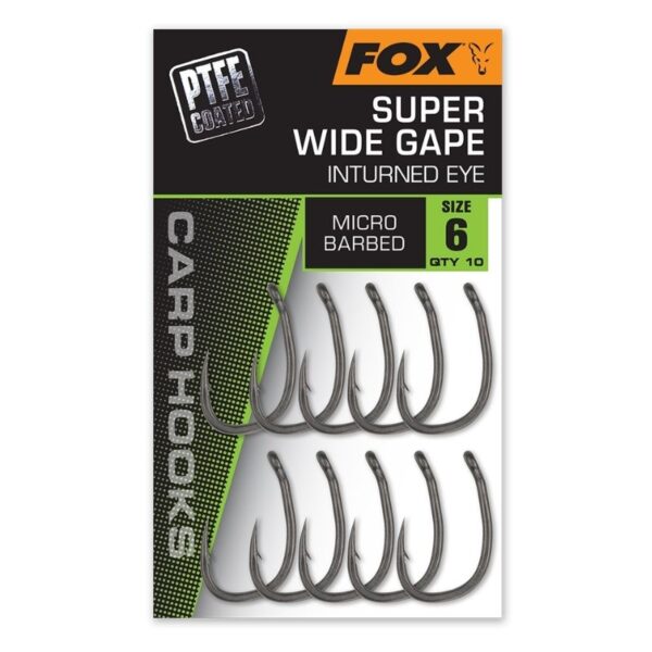 FOX SUPER WIDE GAPE INTURNED EYE SIZE 6
