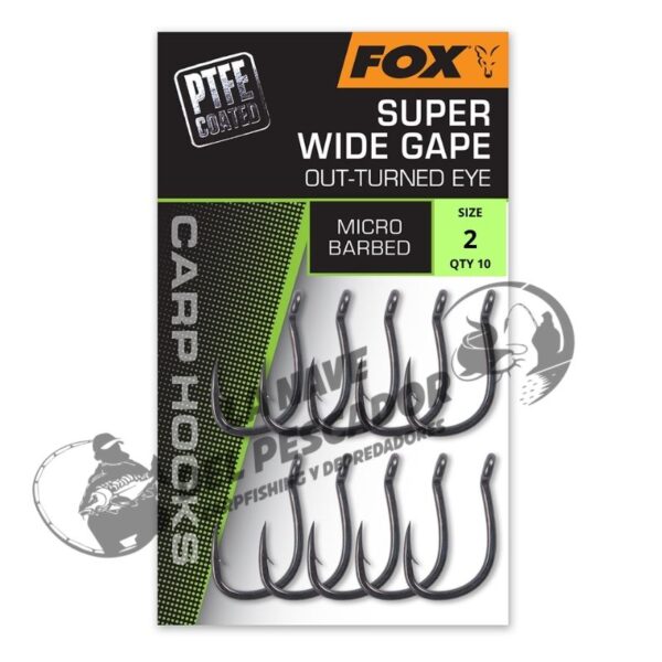 FOX SUPER WIDE GAPE OUT TURNED EYE SIZE2