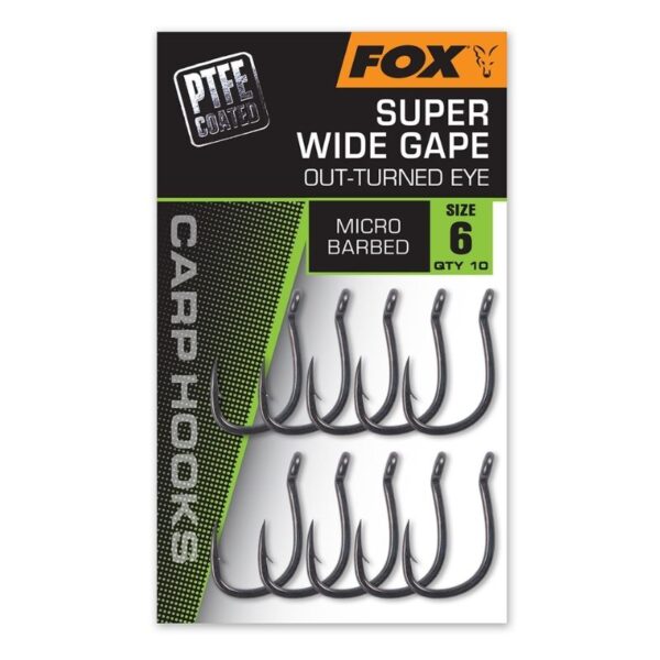 FOX SUPER WIDE GAPE OUT TURNED EYE SIZE6