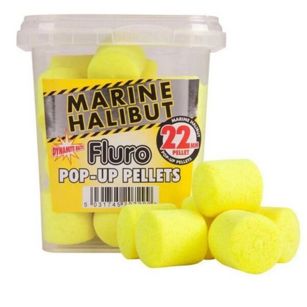 MARINE HALIBUT 22MM FLURO POPUP PELLETS