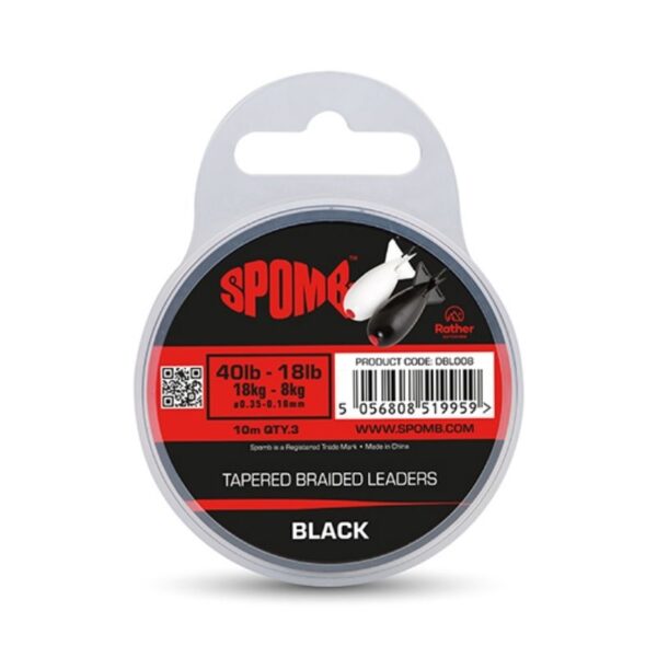 SPOMB TAPERED BRAIDED LEADERS 40 18LB