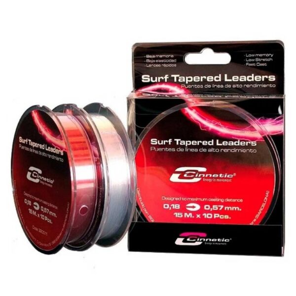 CINNETIC TAPERED LEADERS 0 18 0 57 RED